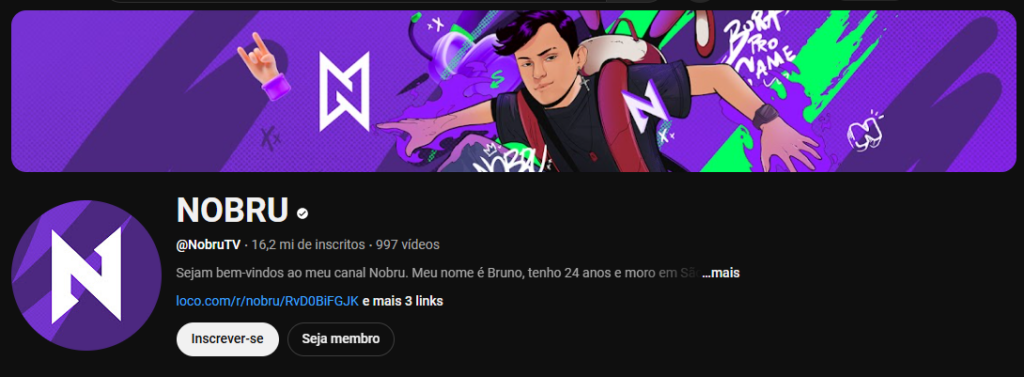 Os melhores influenciadores gamers / nobru