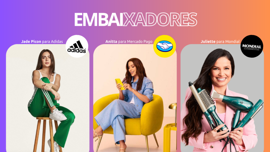 embaixadores
juliette
jade picon
anitta
monetização