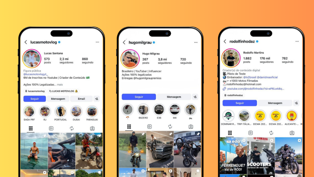 lucas moto vlog
hugo mil grau
rodolfinho da z
moto
motovlog
influenciadores de moto
