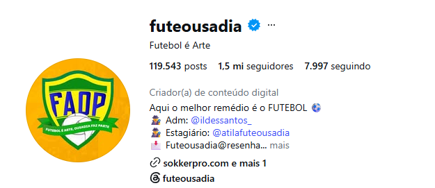 páginas de futebol